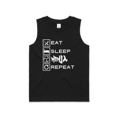 Eat Sleep Ninja Repeat Youth Tank Thumbnail